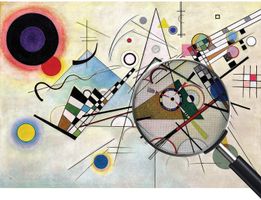 Vassily Kandinsky - Composizione no.8  70x50 stampa su tela‪