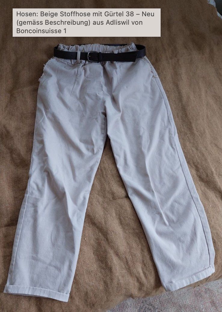 Hosen: Hosen 38, mit Gurt – Neu (gemäss Beschreibung) aus Adliswil von Boncoinsuisse