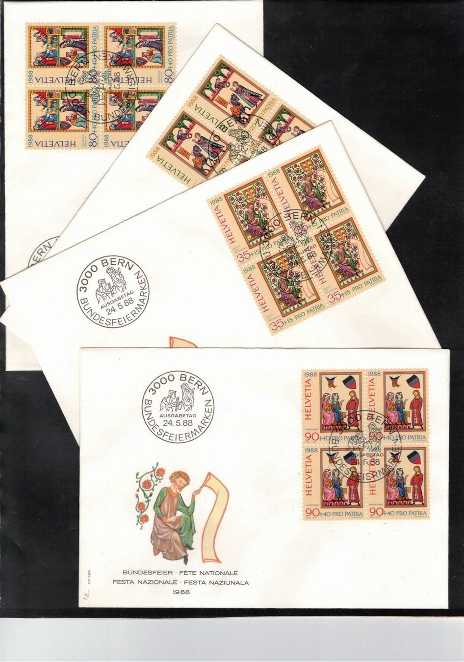 Tous les timbres: 1988 PP  4 FDC 4 er – D'occasion à Rheinau par loxis