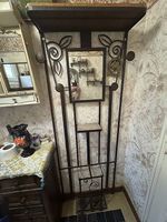 Porte-manteau / meuble dentrée vintage avec miroir