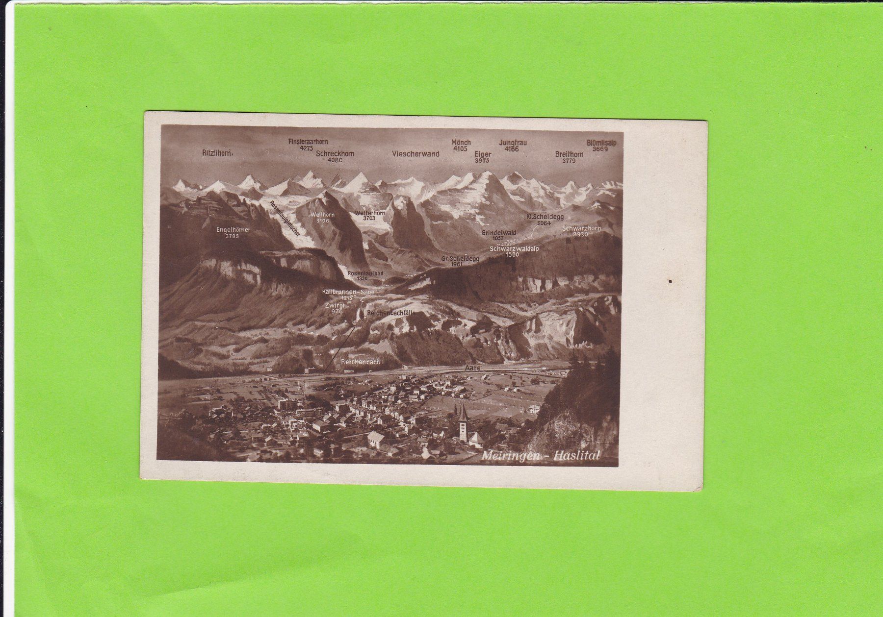 Cartoline postali: Meiringen-Haslital – Usato da St. Peterzell venduto da neckertal