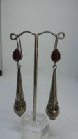 Vintage Silber Ohrhänger mit Karneol (weinrot)