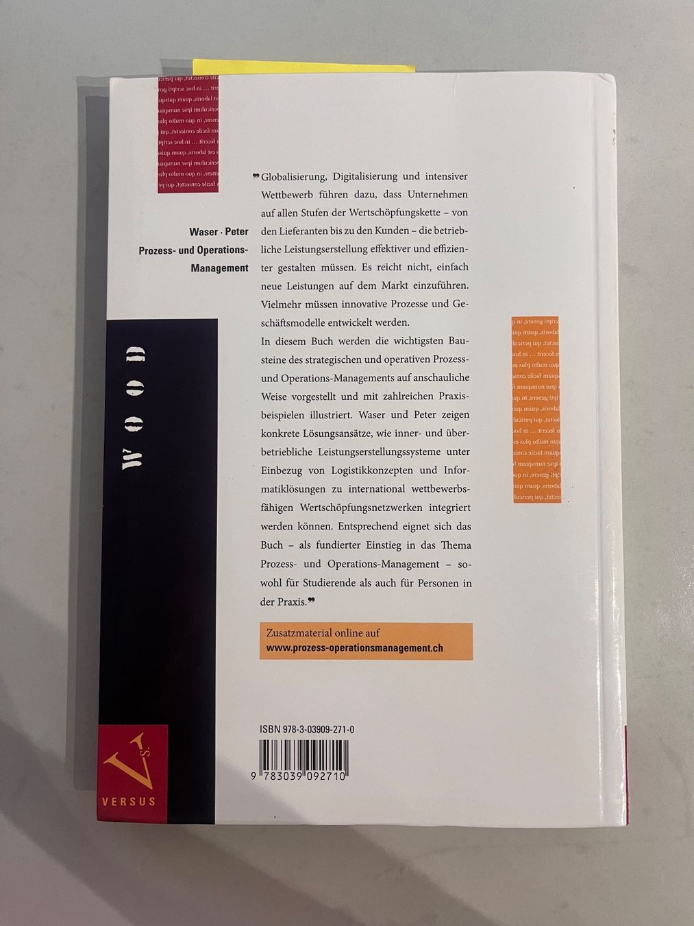Bücher: Prozess- und Operations-Management Buch - Top Zustand! – Gebraucht aus Wauwil von tna 1