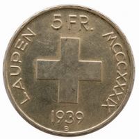 5 Franken Silber Laupen 1939