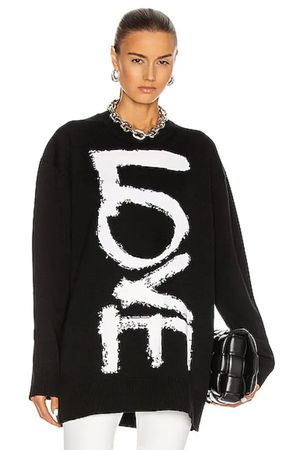 Burberry Locklyn LOVE Oversize-Pullover aus 100 % Wolle