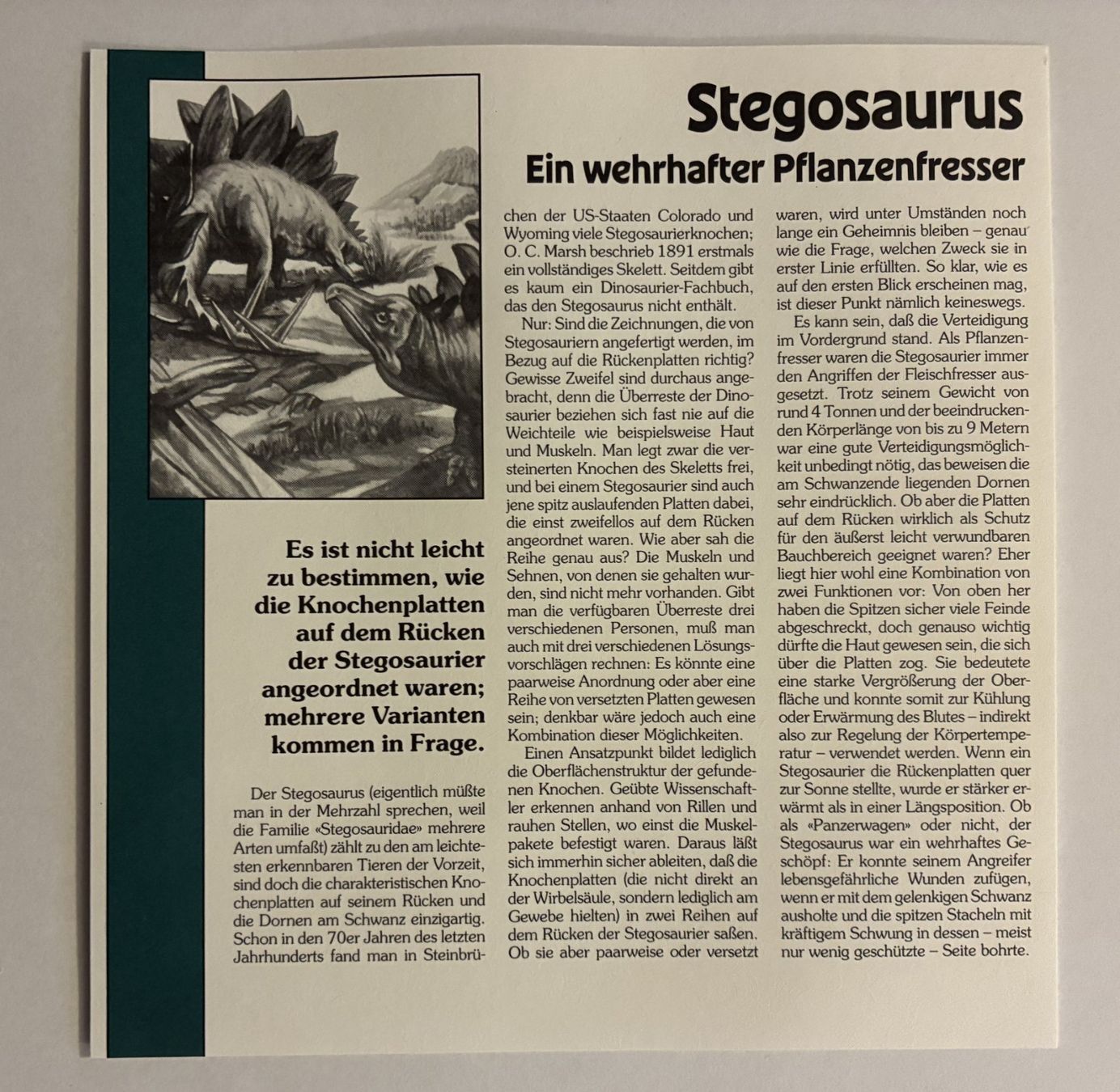 Tutti le monete: grosser Münzbrief "Stegosaurus" 1993 – Usato da Hätzingen venduto da bar_g6zj 2