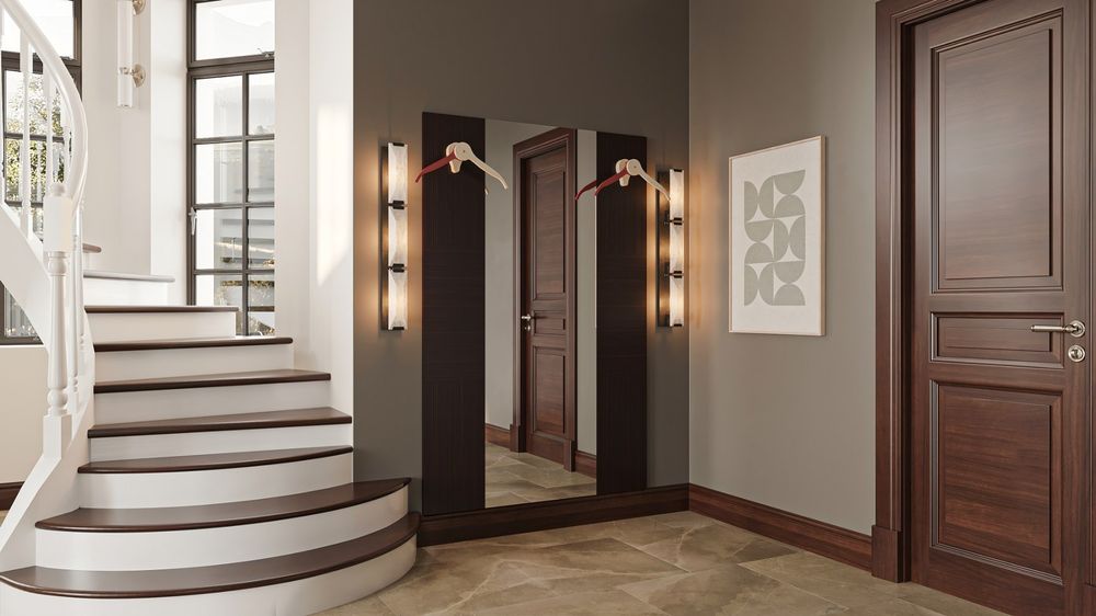 Specchio da ingresso moderno elegante legno massello (Neu und ...