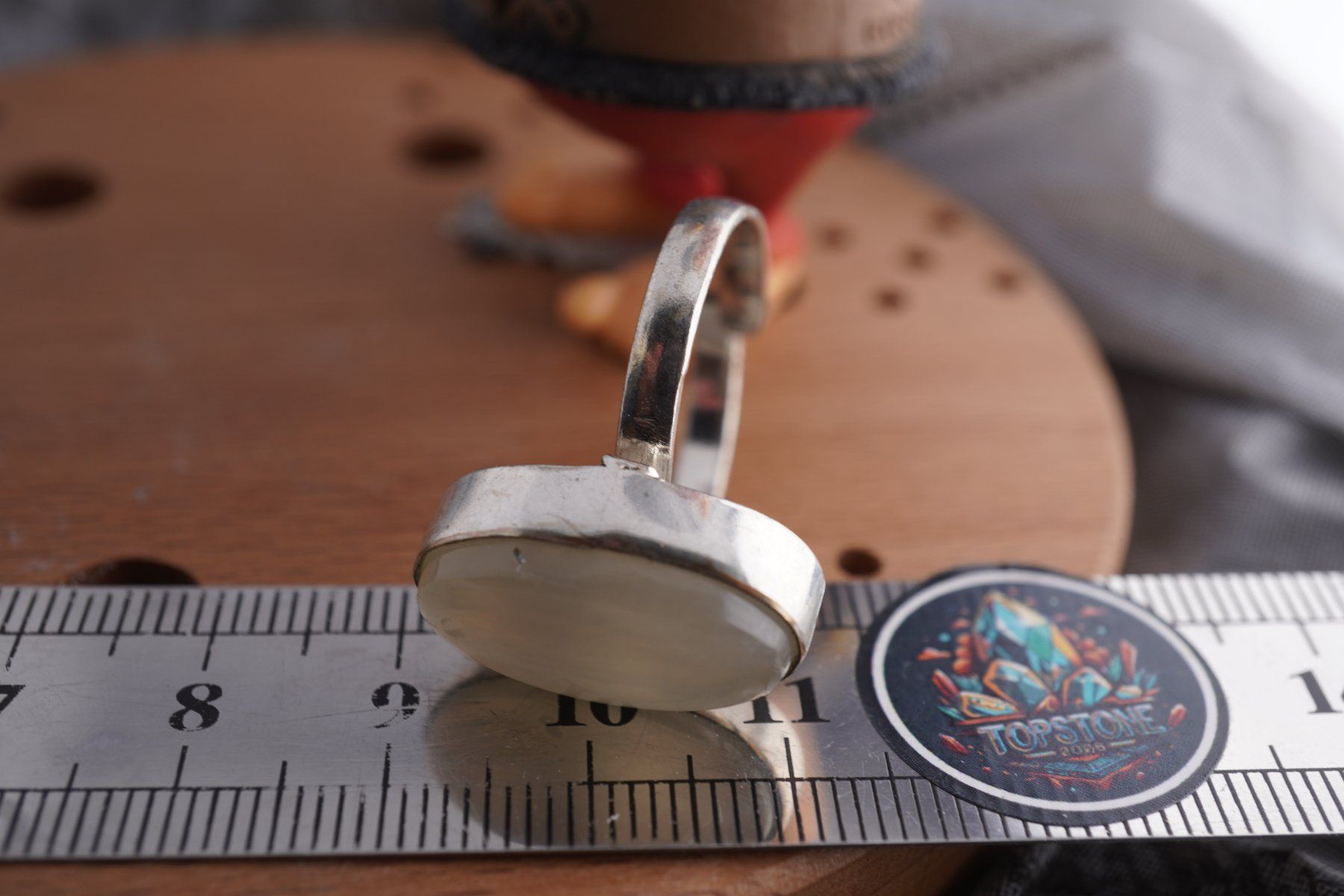 Minéraux & Lithothérapie: Indischer Mondstein    ring Grösse  Variabel     (Räumung!) – Neuf avec emballage d'origine à Eschenbach SG par topstone 4