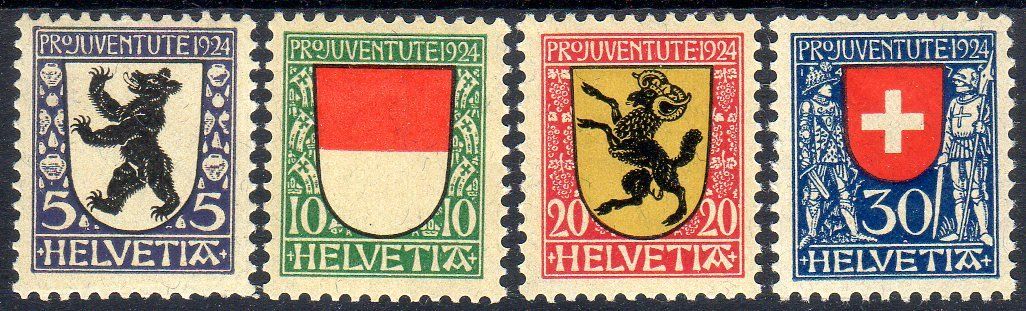 Alle Briefmarken: SERIE PROJUVENTUTE KANTONSWAPPEN 1924 POSTFRISCH - H94 – Neu (gemäss Beschreibung) aus Losone von EM2019