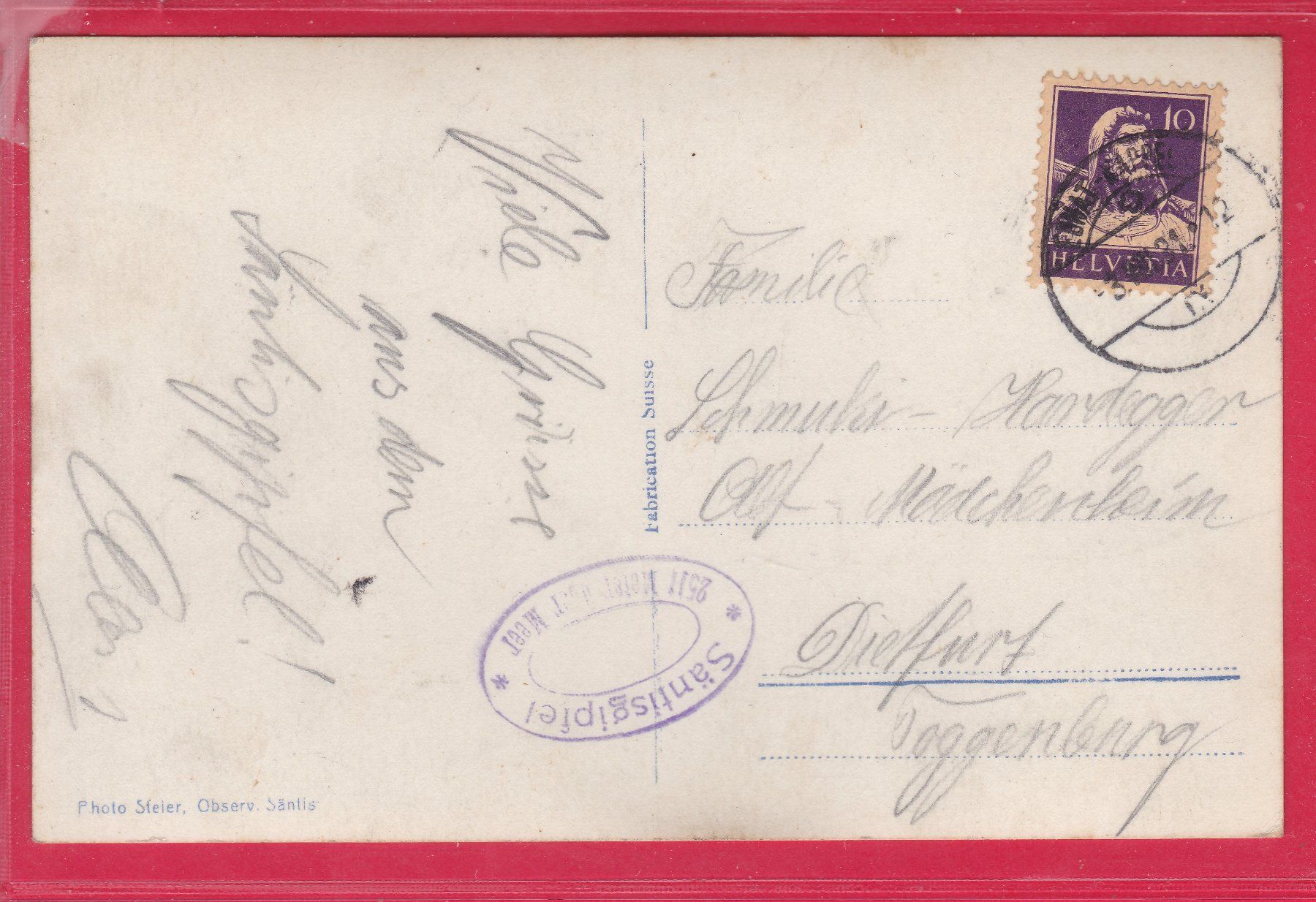 Cartoline postali: SÄNTIS, OBSERVATORIUM UND GASTHAUS, 3.7.1931 – Usato da Oberrieden venduto da Gebirgsstelze 1