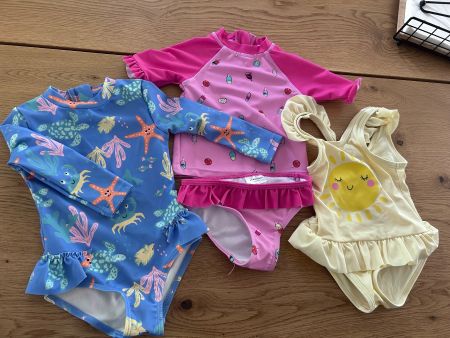 3 Swimwear for baby girls, size 74,/80 (Like new)