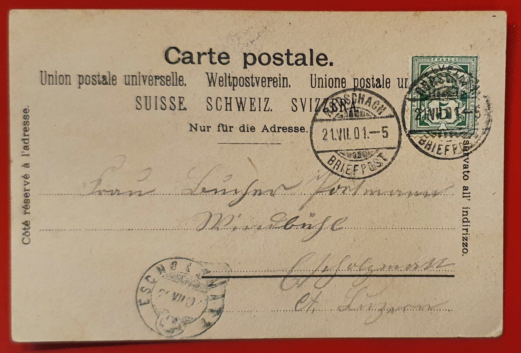 Cartoline postali: Gruss aus Rorschach 1901 – Usato da Kreuzlingen venduto da Rschweiz1 1