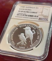 1998 Proof Kookaburra NGC PF69 Silberunze 0.999! Selten!