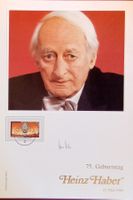 Heinz Haber 1913-1990 Autogramm Sammelkarte 18x26cm