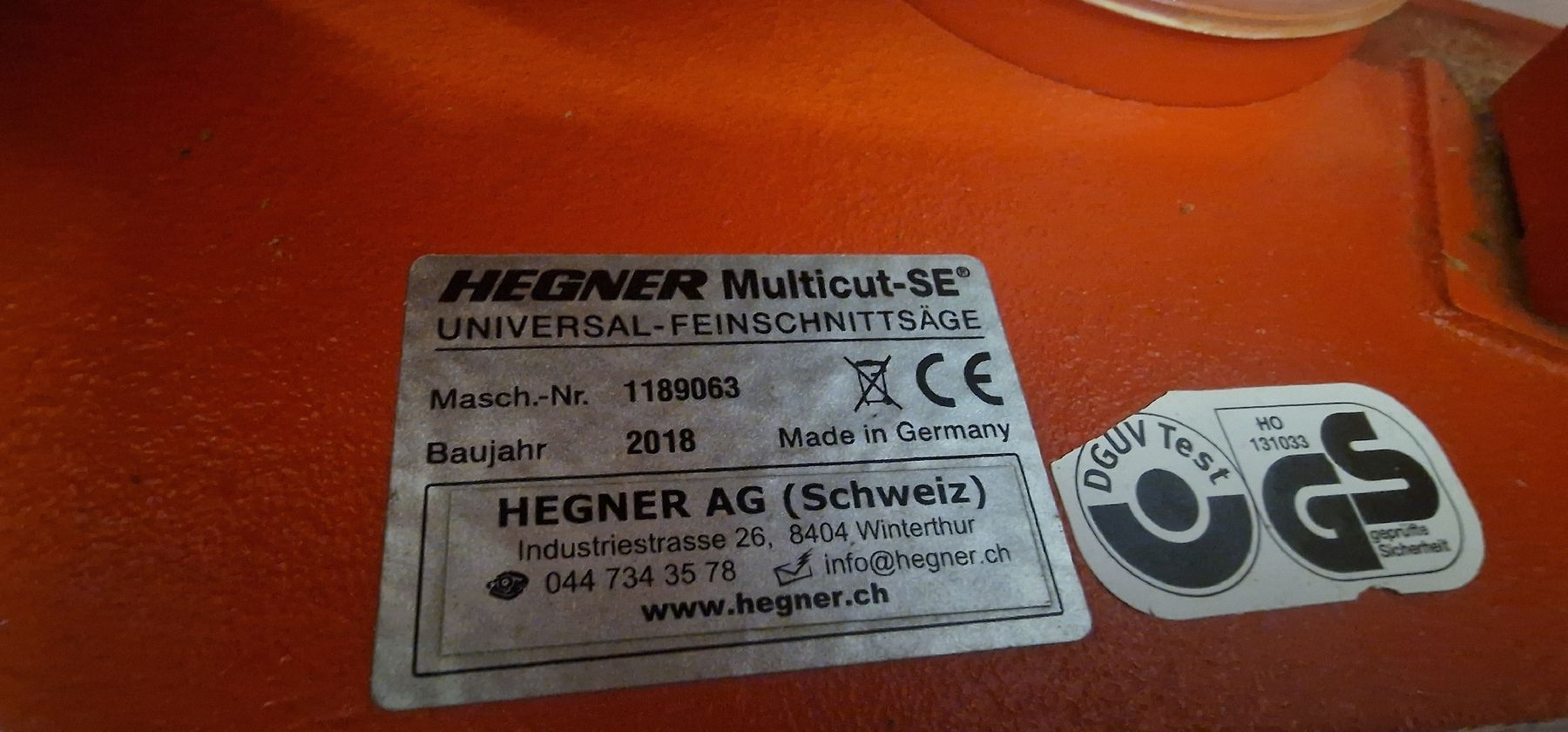 Hegner Tutte le macchine: Hegner Dekupiersäge Multicut SE – Usato da Willisau venduto da romakl 1