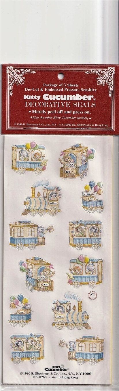 Sticker: Sticker Katzen Eisenbahn, Vintage Aufkleber – Nuovo e nell'imballaggio originale da Kriens venduto da Kraeutergarten 1