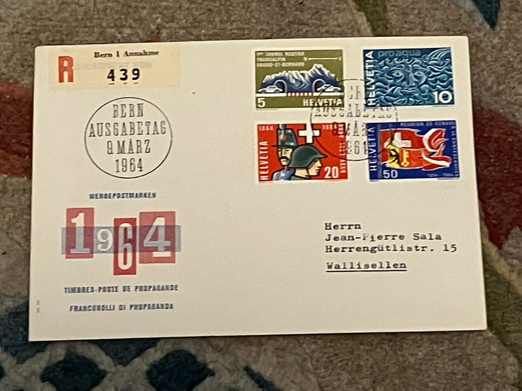 Buste & buste per spedizione: CH FDC  Einschreiben 1964 – Usato da Koblenz venduto da Markenhimmel