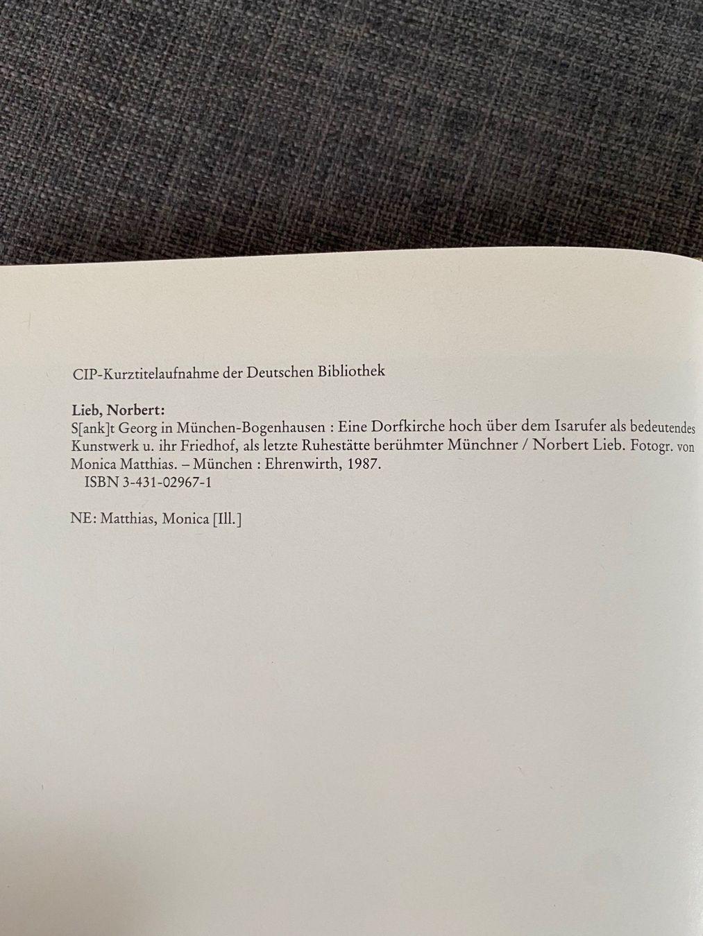Libri: St. Georg in München-Bogenhausen – Usato da Starrkirch-Wil venduto da UB007 5