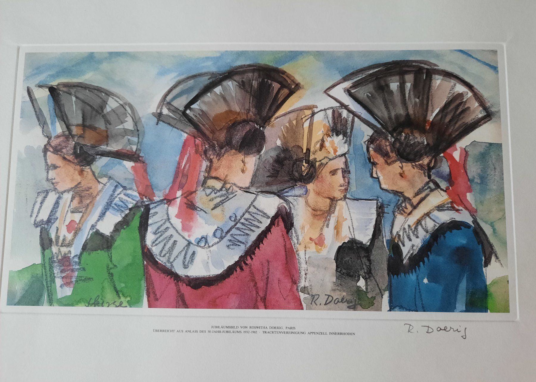 Poster & Bilder: Bild: Druck Roswitha Dörig; Trachten – Gebraucht aus Herrliberg von AlexandraBopp