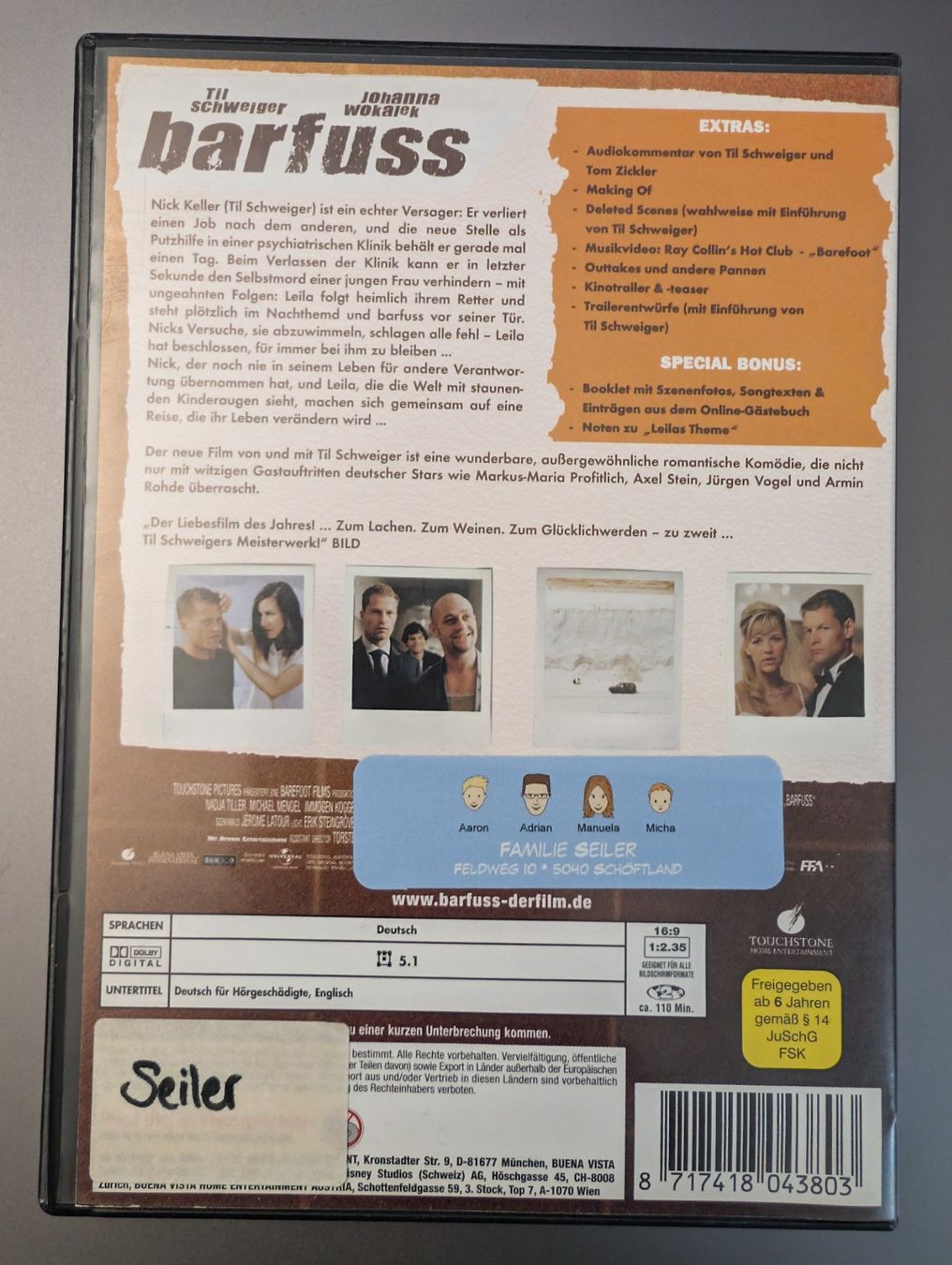Tutti i DVDs: Barfuss , DVD – Usato da Spiegel b. Bern venduto da Chilidani 1