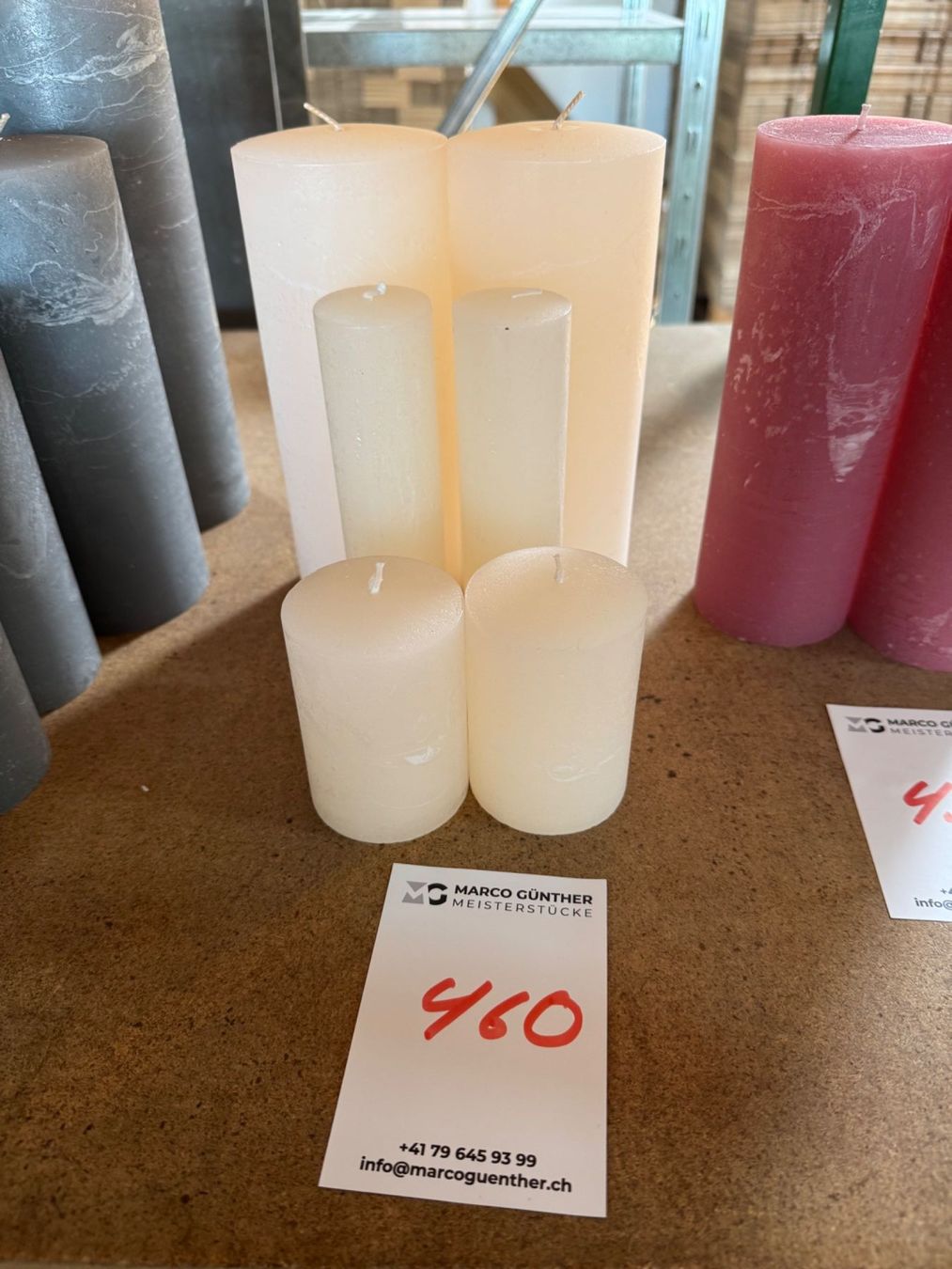 Kerzen: 460 Posten Raureifkerzen aus Liquidation – Gebraucht aus Derendingen von Meisterstuecke