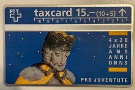 PTT taxcard Pro Juventute - 4x20 Jahre, König Melchior