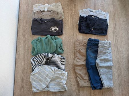11-tlg. Herbst/Winter Kleider-Paket für einen Junge, Gr. 74
