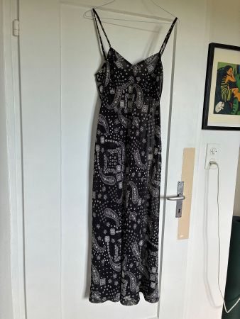 Esprit Sommerkleid Vintage Gr. 36 Paisleymuster schwarz-weiß