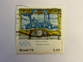 Timbre Natal Brasil 79 Igreja da Saude Adoração dos Reis