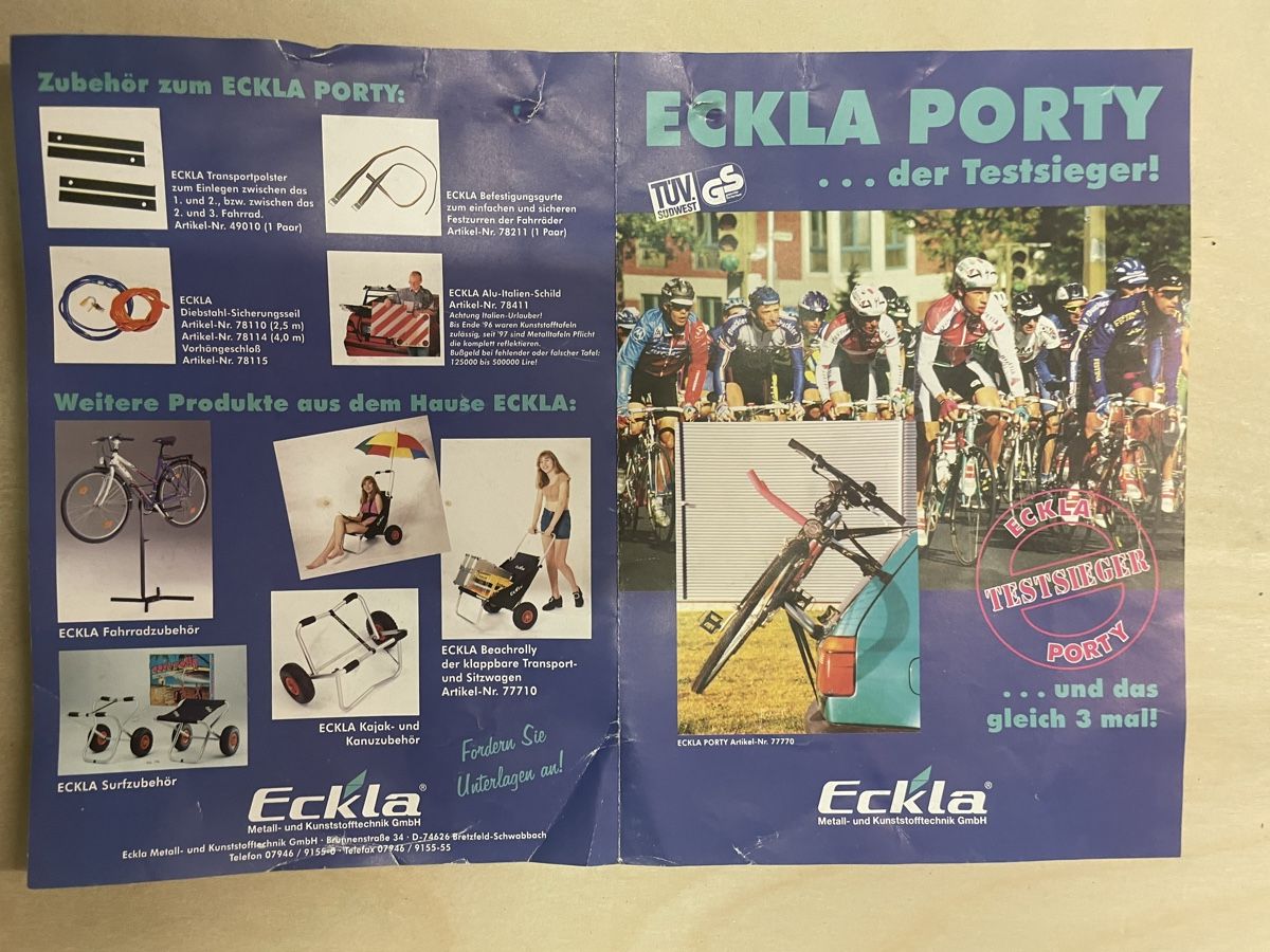 Balken: ECKLA-PORTY Universal - Heckfahrradträger – Gebraucht aus Freienstein von Batino1 2
