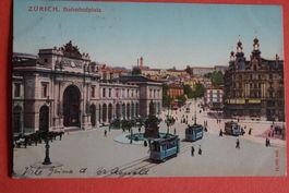 AK Zürich Bahnhofplatz