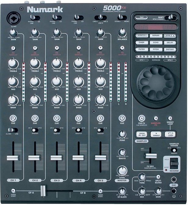 Numark Console di mixaggio: Numark 5000FX - 5 Channel Professional Effects SCRATCH Mixer – Usato da Winterthur venduto da my_username