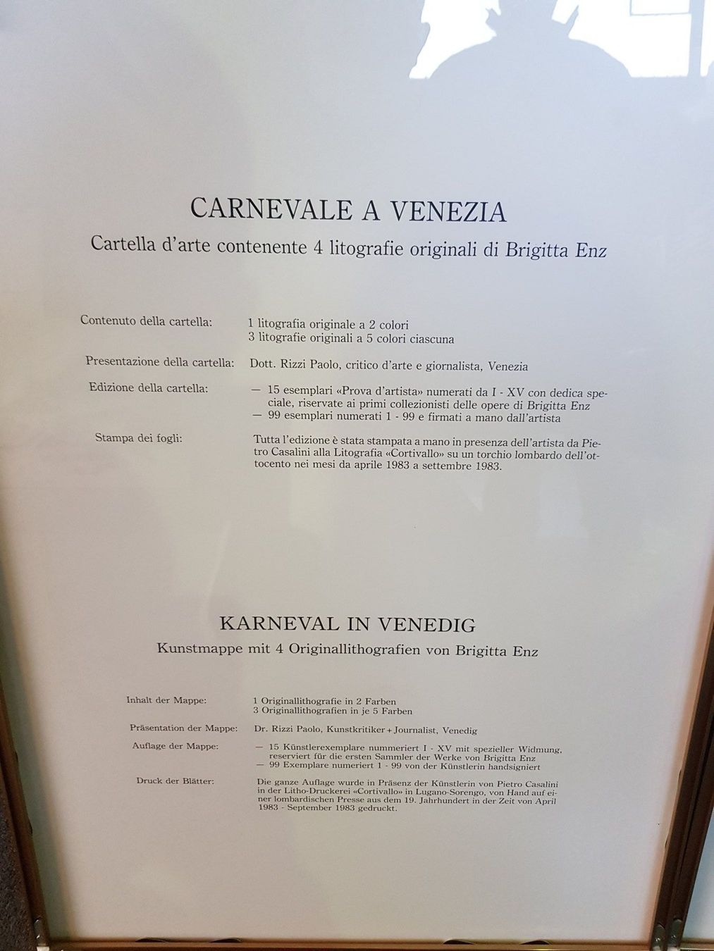 Grafica & Litografie: Orig. Lithografien Karneval Venedig 1983 – Usato da Münchenstein venduto da tsp01 5
