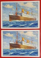 2 Karten Postdampfer  "General von Steuben" 1936