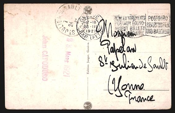 Cartoline postali: AK Genève, Place Neuve, 1921 – Usato da Berlin venduto da bartko-reher 1