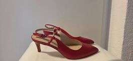 Navyboot Pumps , Leder, rot, wie neu!