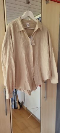 Damen Bluse UP2 Fashion beige Grösse M neu