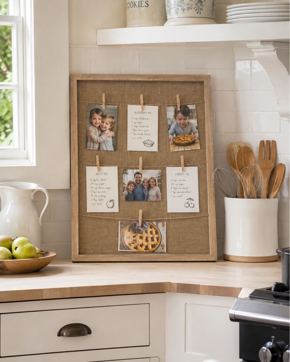 Cornici: Memory Photo Display Board Rustic Wood Home Decor like new – Nuovo (secondo la descrizione) da Zürich venduto da Allwelcome