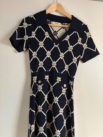 Elegantes kurzarm strickkleid xs