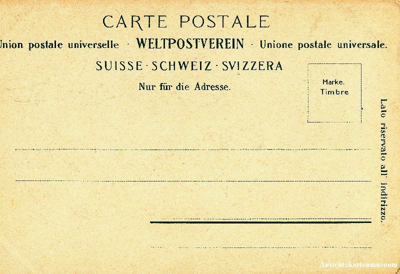 Cartoline postali: Thun - die Aareinsel Litho + c1900 – Usato da Emmenbrücke venduto da teestube 1