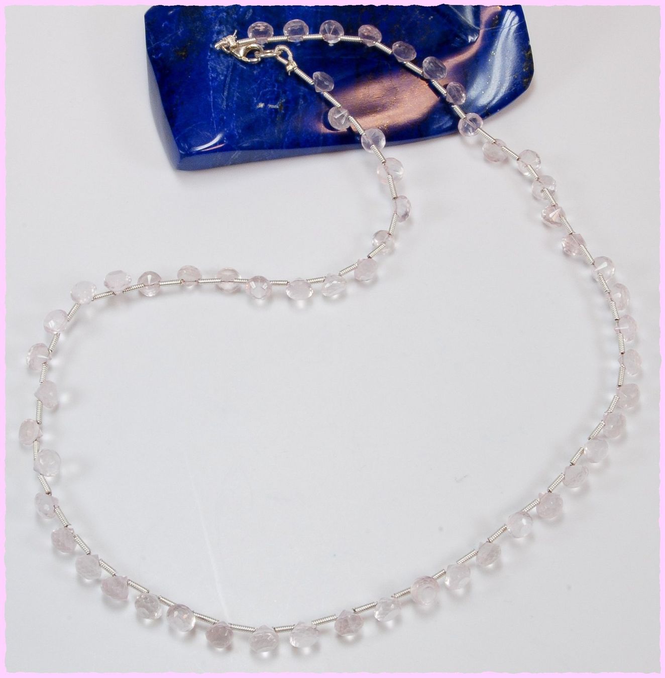 Catenine: Rosenquarz Collier 925 Silber ca. 46cm – Nuovo e nell'imballaggio originale da Oberglatt ZH venduto da Goldfee1 3