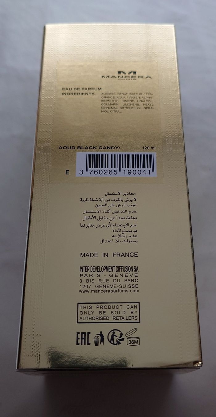 Mancera Profumi & Eau de Toilette: Mancera Aoud Black Candy 120 ml Eau de Parfum – Nuovo (secondo la descrizione) da Luzern venduto da Vegeta3000 2