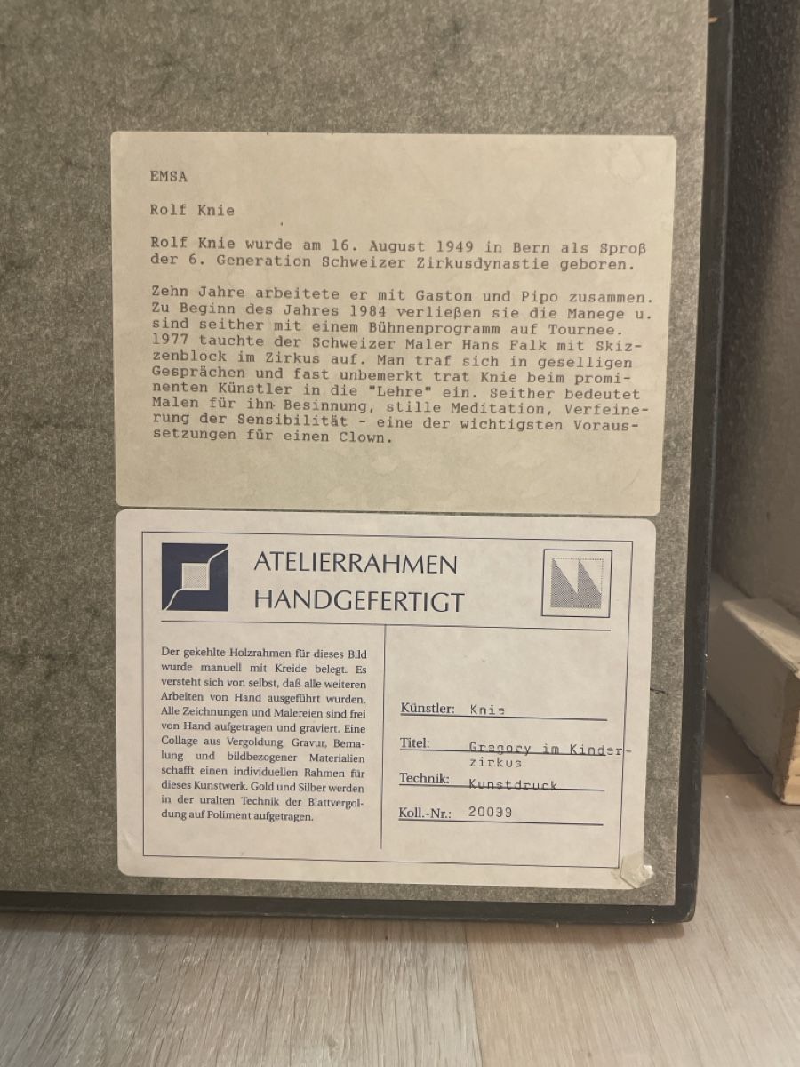 Gemälde: Original Gemälde "Gregory in Kinderzirkus" von Knie 53 – Gebraucht aus Dübendorf von Magnum22inch 1