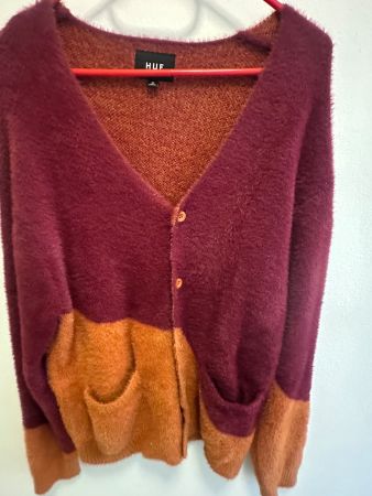 Edle Galatasaray Farben Strickjacke - Gr. M