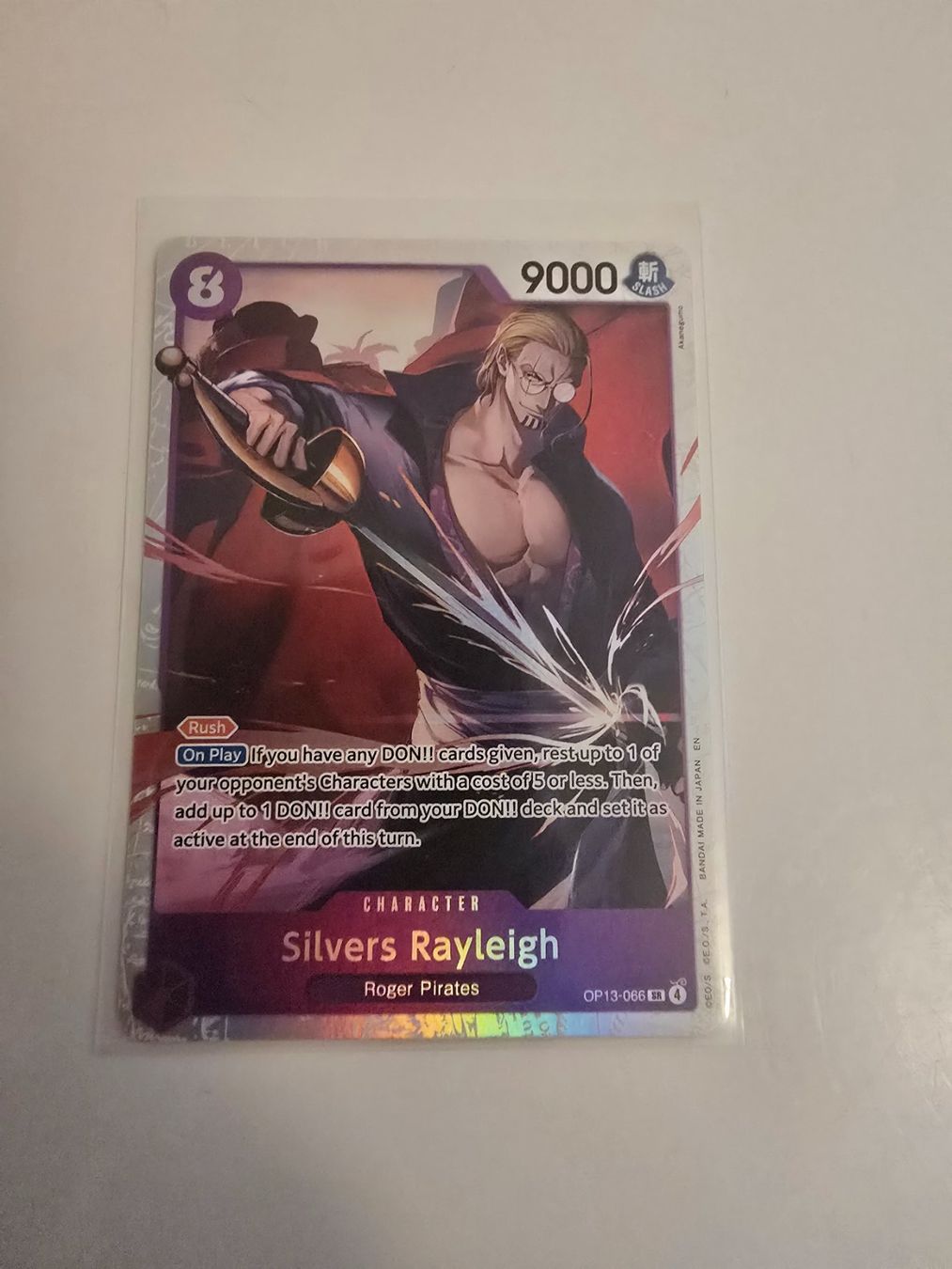 Bandai Carte collezionabili: Silvers Rayleigh OP13-066 SR – Nuovo (secondo la descrizione) da Chur venduto da Casdo