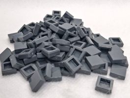 Lego 100 Stk. Tile 1x1 dark bluish gray (new)