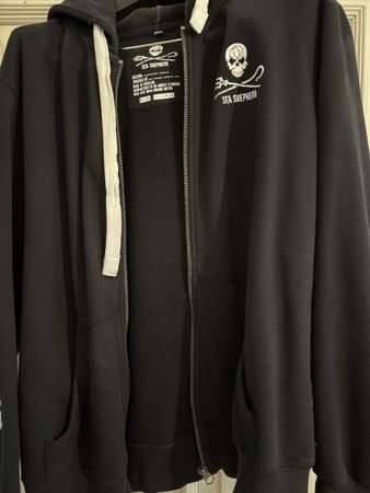 Sea Shepherd Hoody Reissverschluss Schwarz Grösse XL