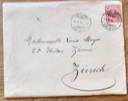 Lettre Lugano - Zürich 1894