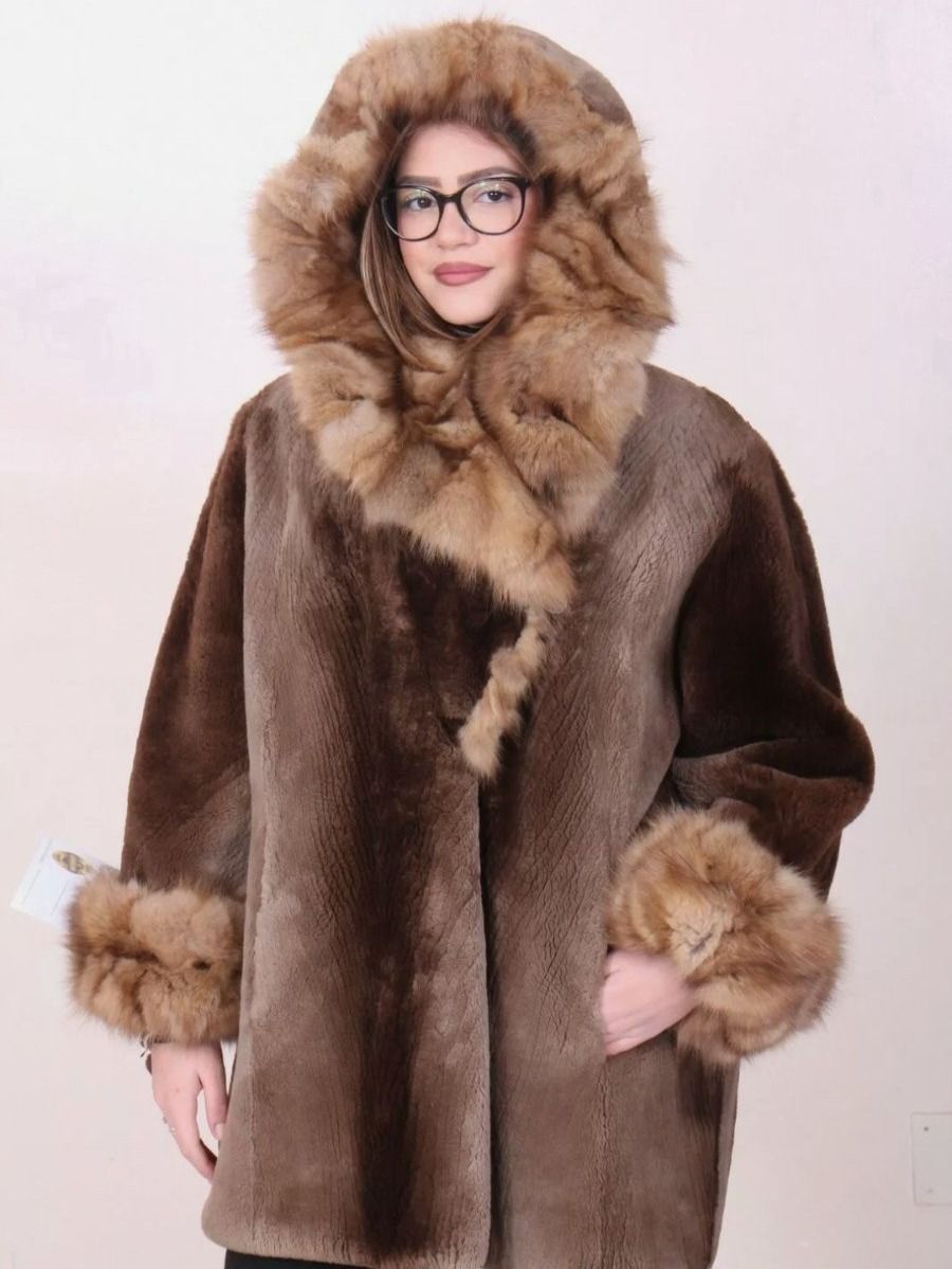 Mäntel: Zobel Pelz Mantel Kapuze 42 L sable – Neu (gemäss Beschreibung) aus Obergösgen von crystalfox 5