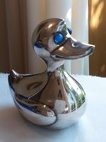 Versilberte Ente Spardose, JHS Denmark, cooles Design